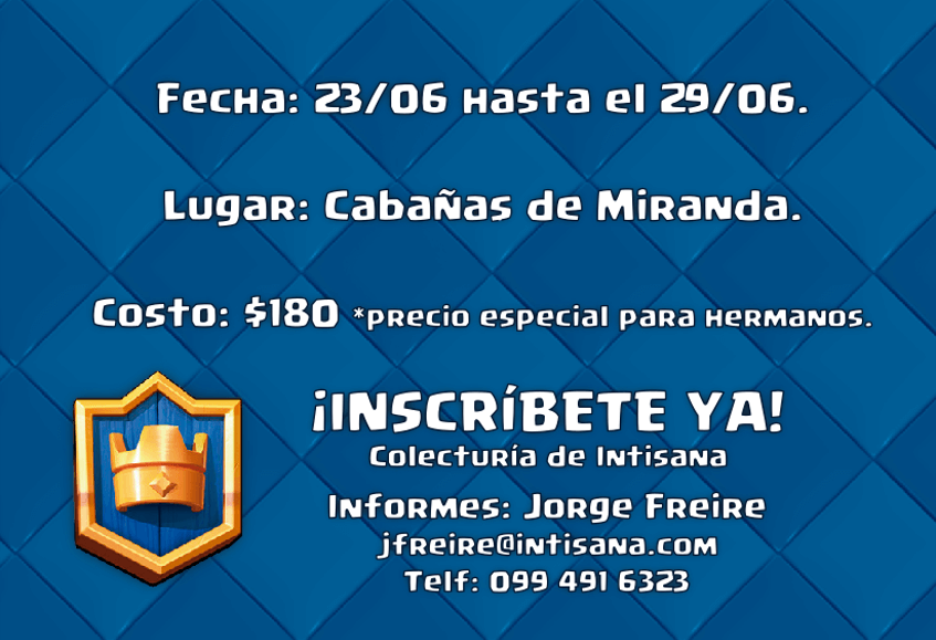 Fecha, lugar, costo, inscribete